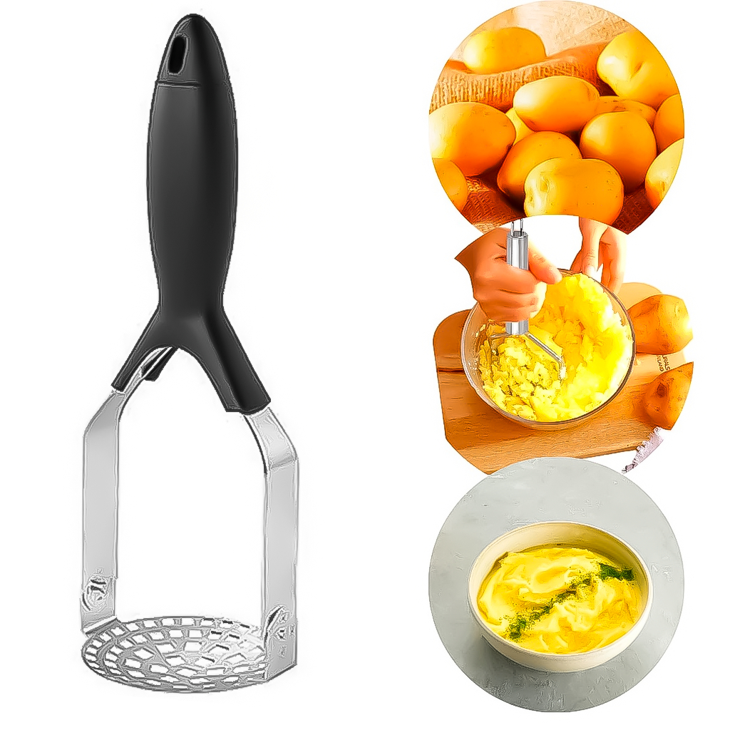 Amassador Espremedor De Batata Purê Inox Grande Profissional
