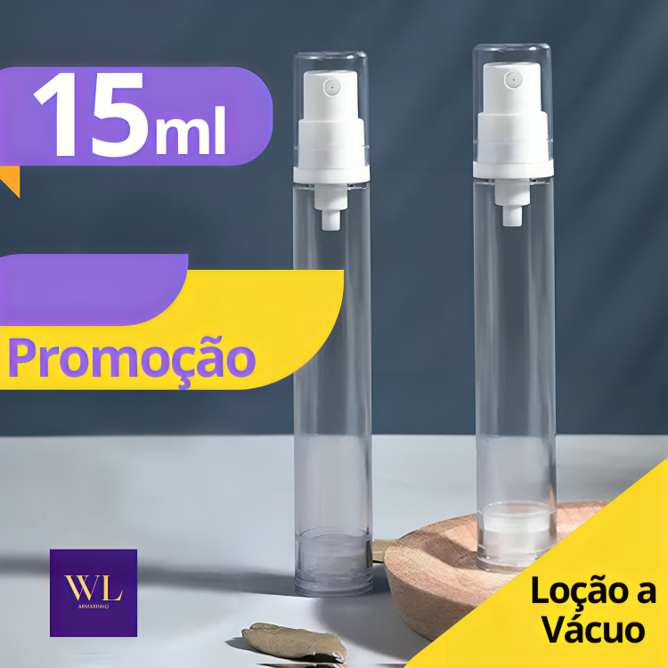 Imagem Kit 3 Unidades 15ml Frasco Viagem Transparente Vácuo Vazio Spray/Pump Portátil Plástico Recarregáveis Higiene Loção - WL