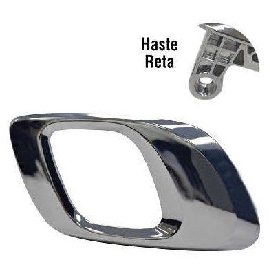 Maçaneta Interna Cromada Porta Dianteira Traseira Haste Reto Renault Kwid 2016 2017
