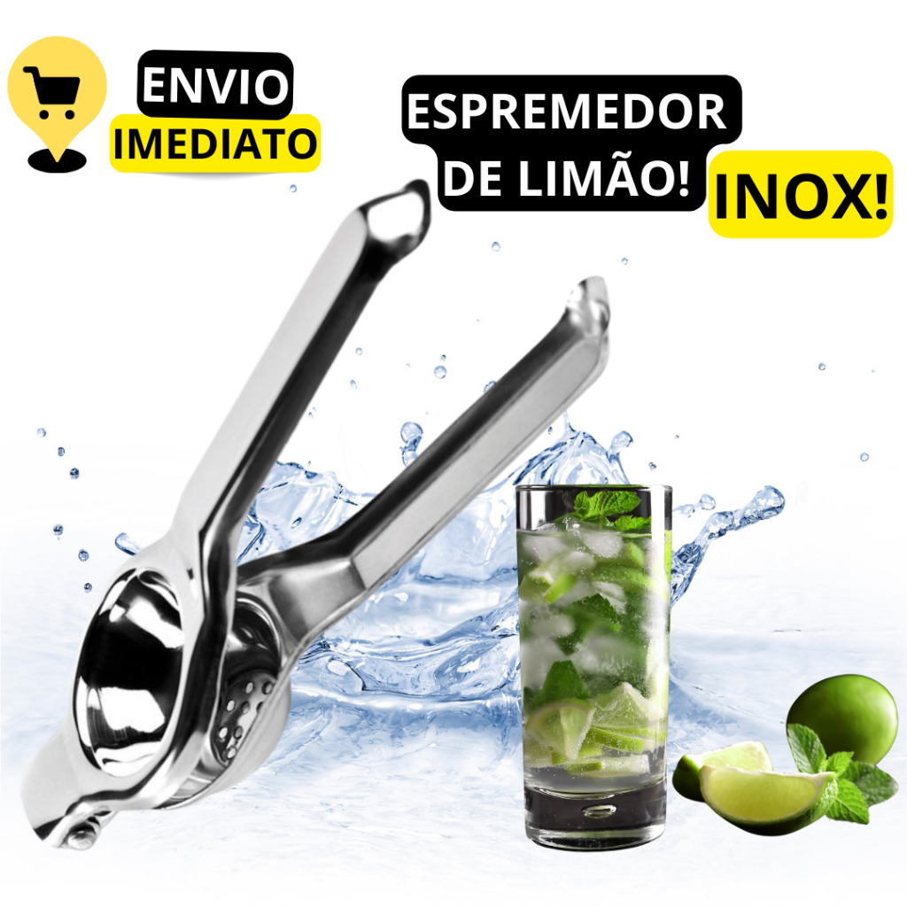 Espremedor de Limão Premium Alta Qualidade 100% Inox Para Limão Limonadas Para Sucos Maciço Super Resistente