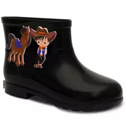 Bota Infantil Masculina Nº 21 ao 26 Botinha Galocha Cano Baixo Menino Country Cowboy 09.51