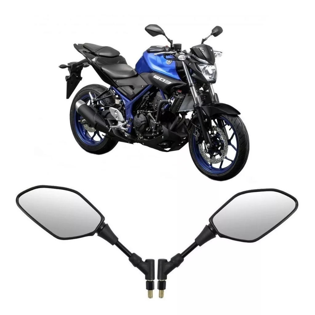 Par Retrovisor Fixo MT-03 MT-09 Mt 03 07 09 Awa