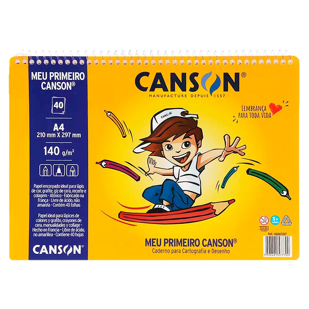 Caderno A4 Canson 140g Espiral Meu Primeiro Canson 40 folhas em Oferta na Shopee
