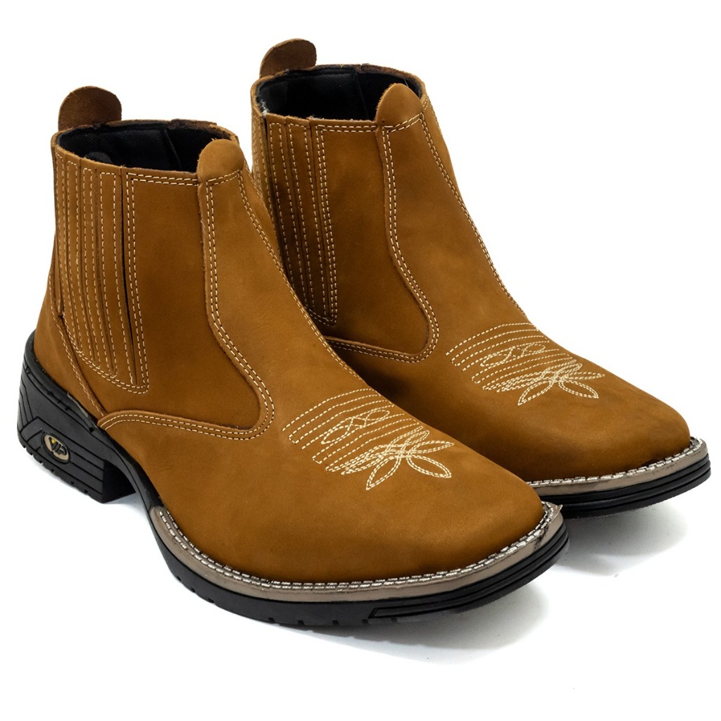 Promoção Botinas Texana Bico Quadrado em Oferta na Shopee