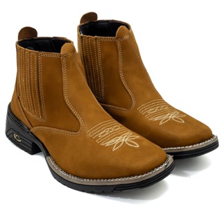 Promoção Botinas Texana Bico Quadrado em Oferta na Shopee