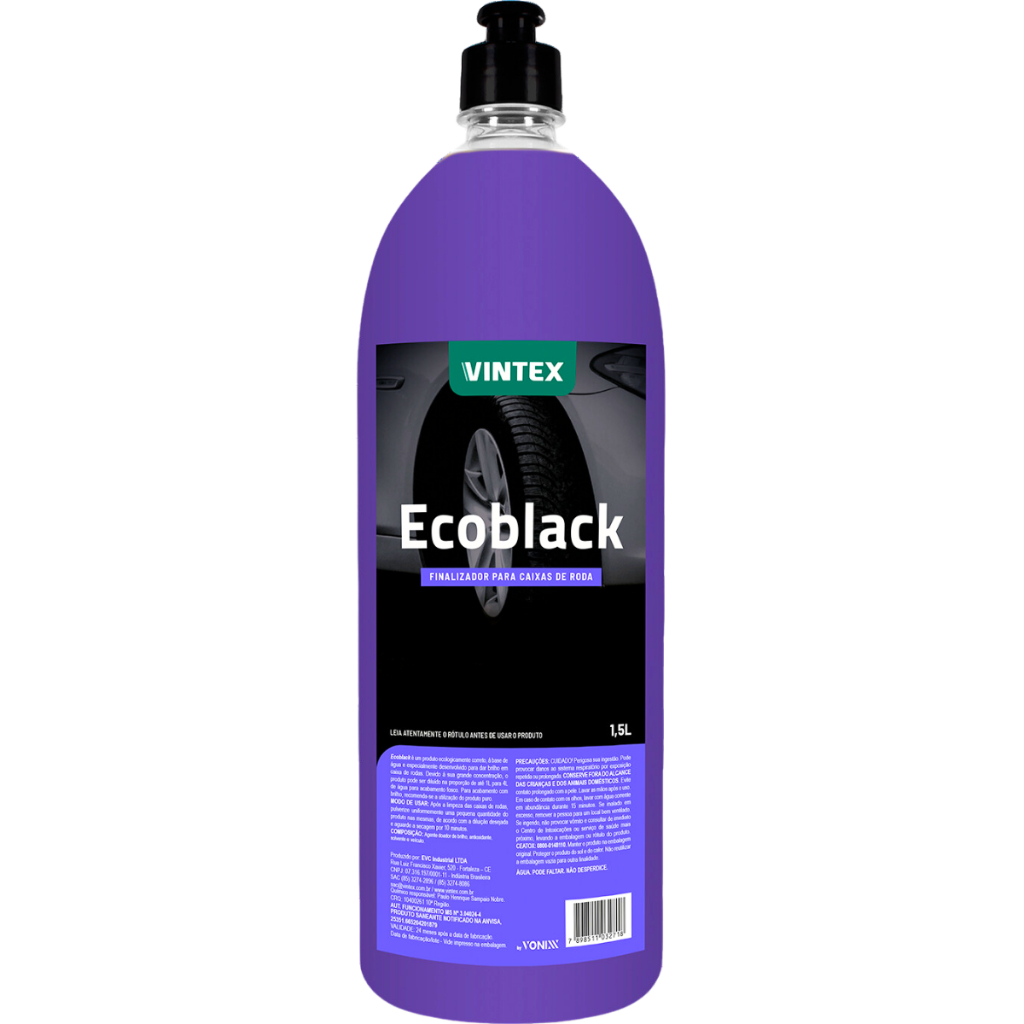 Produto para Passar na Caixa de Roda Borracha Protege Brilho Ecoblack 1,5L Vintex - Spare Parts and Accessories for Vehicles