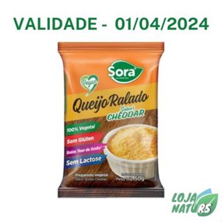 Queijo Ralado Sem Glúten Vegano 50g - SORA