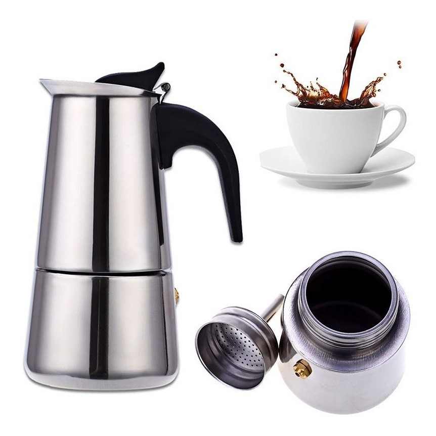 Cafeteira Italiana Inox Premium Para 6 Xícaras 300ML