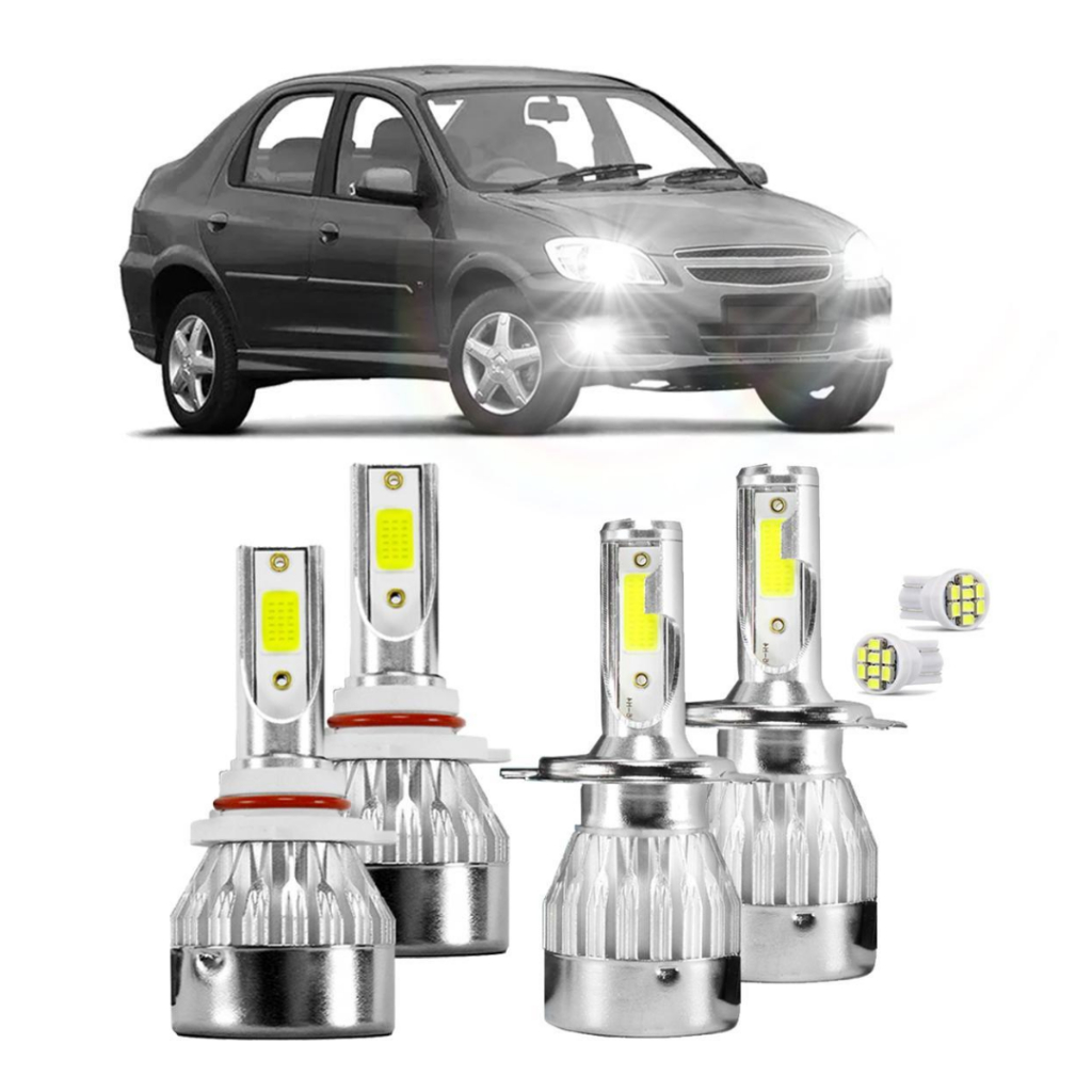 Kit Ultra Led Chevrolet Prisma 2006/2011 6500k H4 HB4 T10 C6