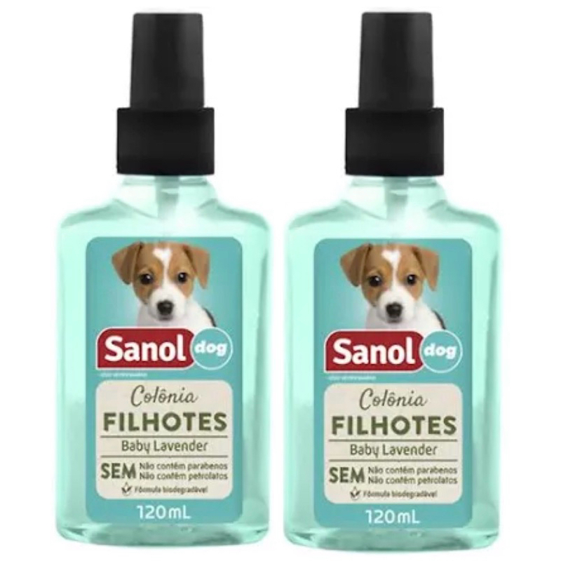 Kit C/2 Colônias Perfume Sanol Dog Filhote 120ml em Oferta na Shopee