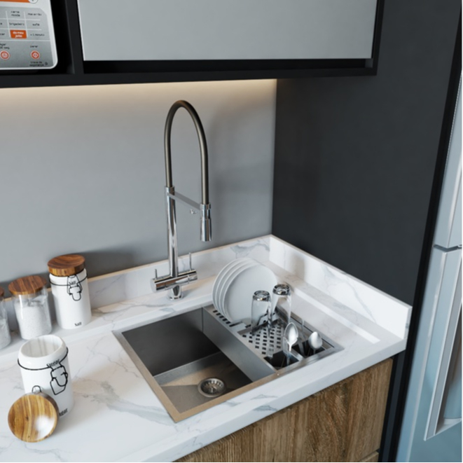 Cuba de Pia de Cozinha com Calha Úmida: Onde Comprar | BuscaProdutos