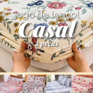 Jogo de Lençol Casal Padrão 3 Peças Estampado - Estampas Sortidas em Oferta na Shopee