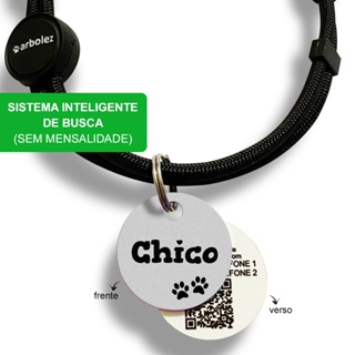 Placa de Identificação Pet Cachorro Gato Com Coleira Personalizada em Oferta na Shopee