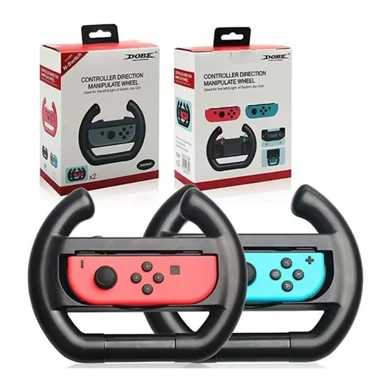 Par Volante N Switch Controle Joy con Grip Dobe Joycons Preto em Oferta na Shopee