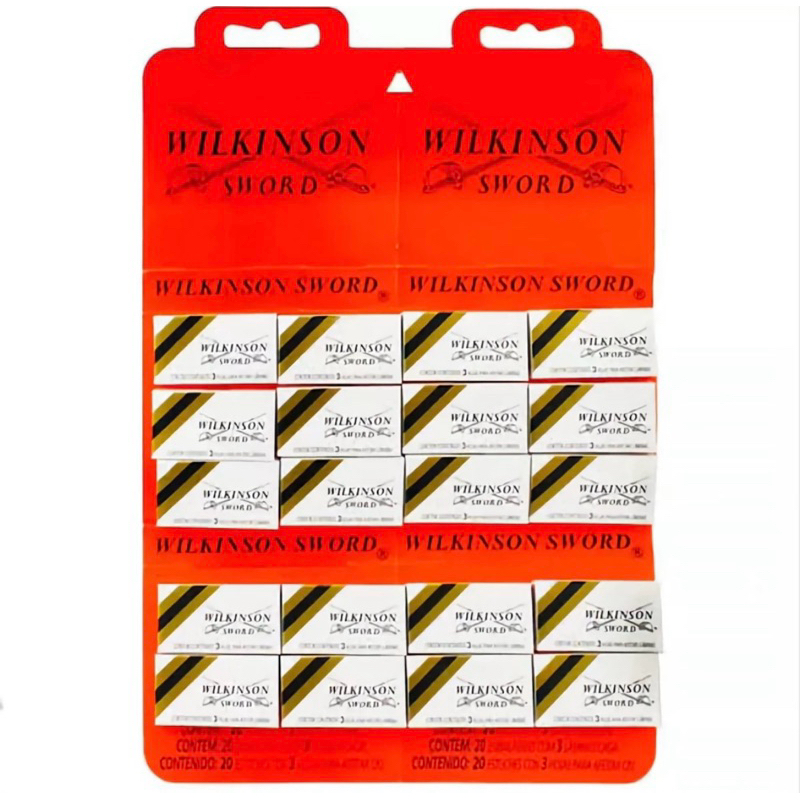 Lâmina Wilkinson Barbear Cartela Com 60 Unidades 20x3