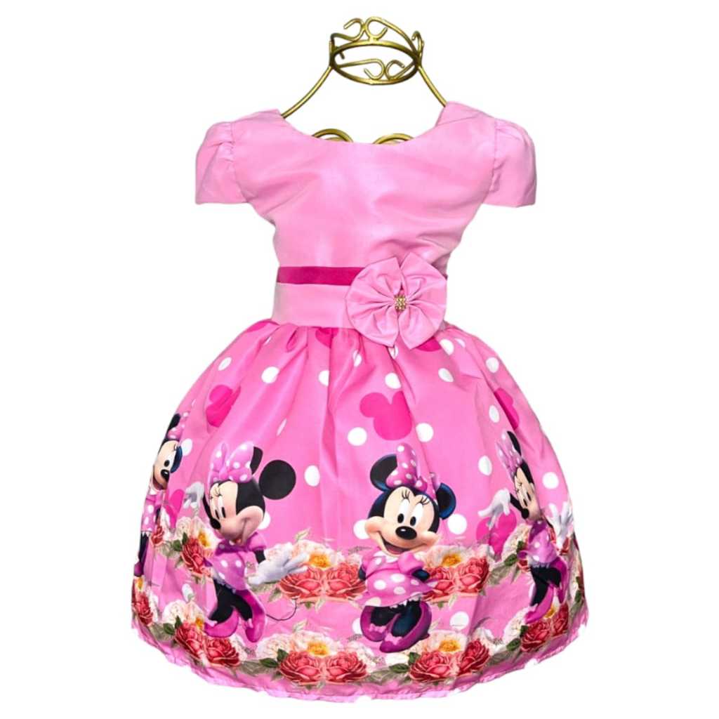 Vestido Infantil Temático Aniversários e Festas. em Oferta na Shopee