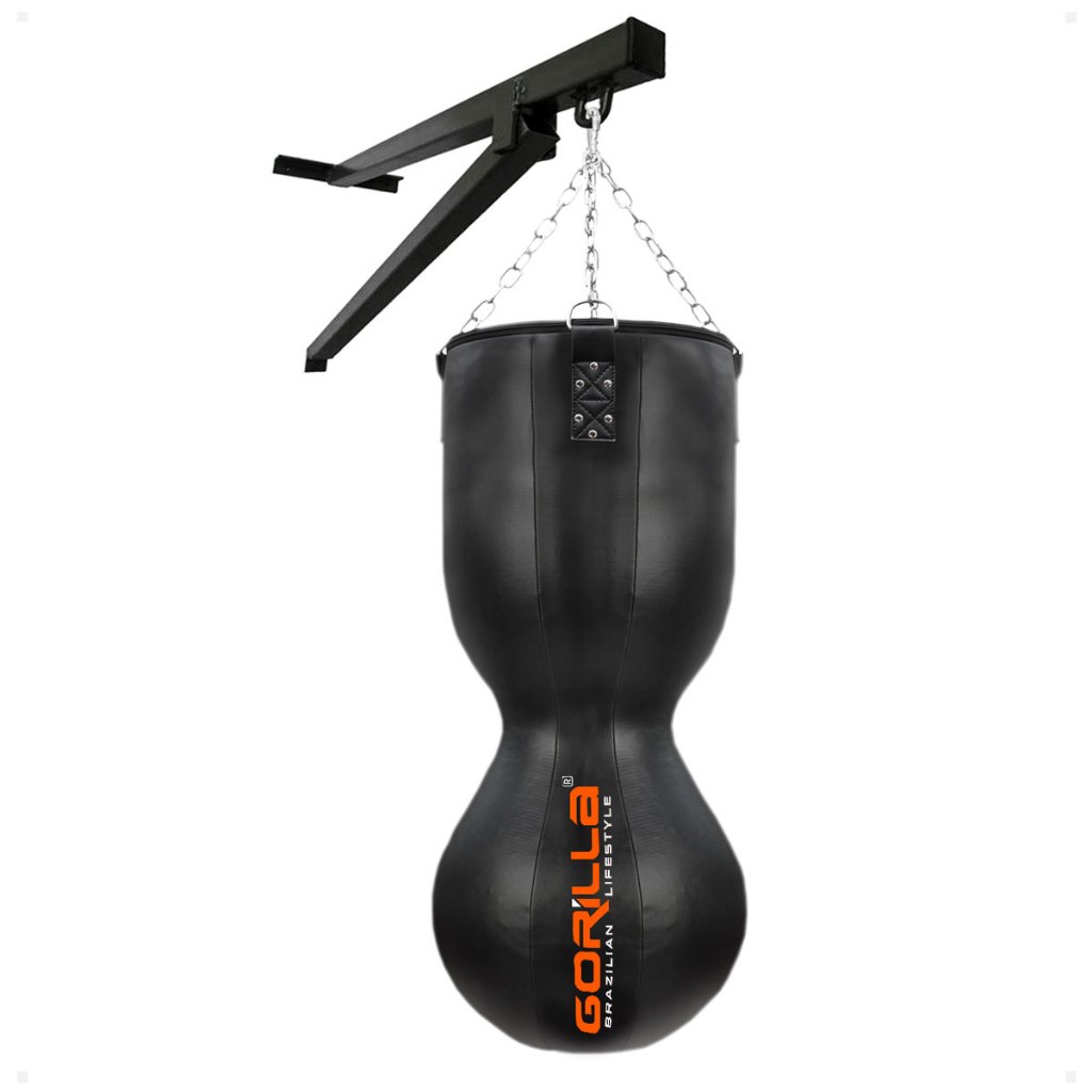Saco de Pancada Profissional Gorilla OITO modelo Corpo Boxe MuayThai +Suporte Reforçado Treino