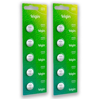 Pilha CR2032 3V Elgin Bateria Moeda kit 10 unidades em Oferta na Shopee