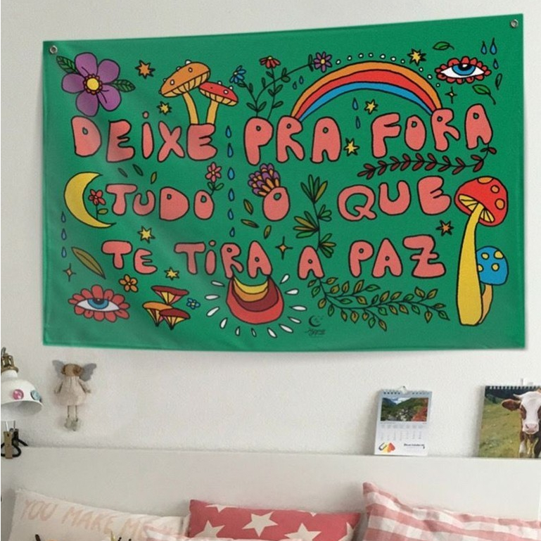 Panô / Bandeira Hippie - Paz em Oferta na Shopee