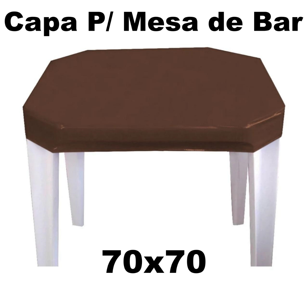 Kit 5 Capa para Mesa de Plástico Bar/Restaurante 70x70 Courvin Variação De Cores