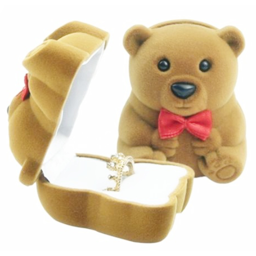 Estojo Caixinha Veludo Formato Ursinho (8061) em Oferta na Shopee