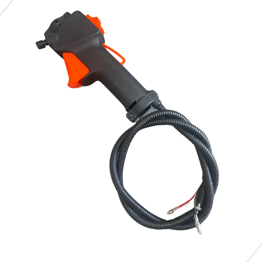 Punho Comando Gatilho Acelerador Completo Para Roçadeira  Costal Cabo Longo Tubo 26mm Vulcan Tekna