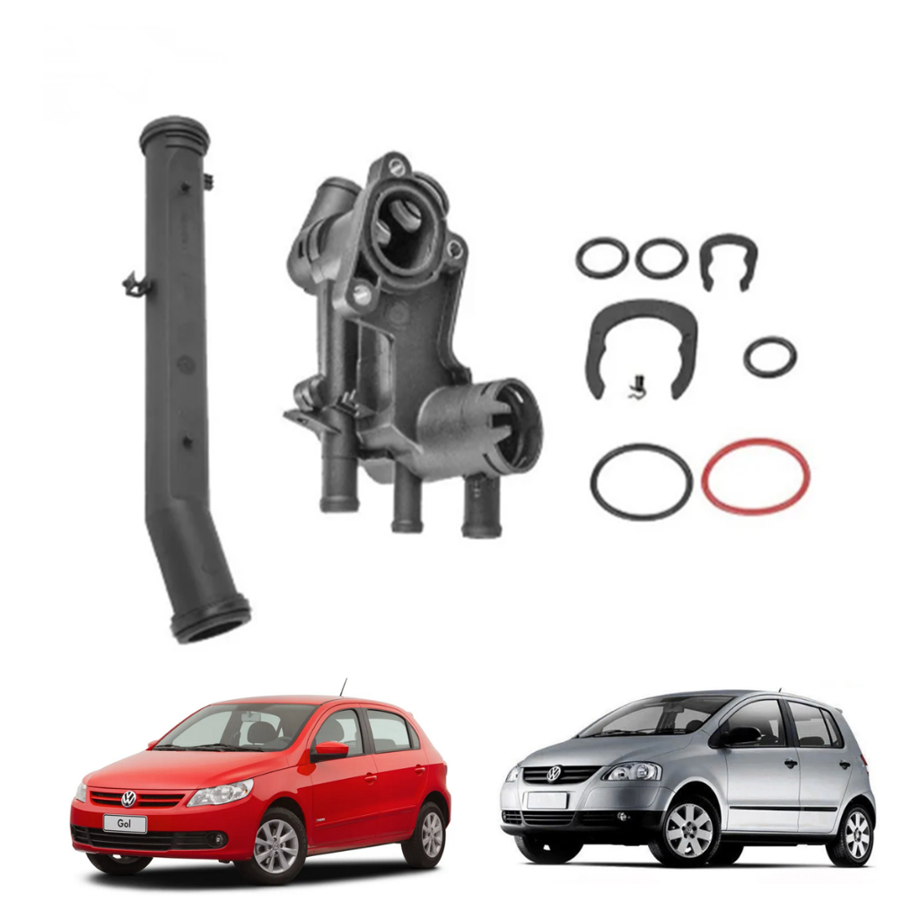 Carcaça Cavalete Distribuição agua + Tubo + Cotovelo Gol G5 G6 Fox Golf Polo Voyage