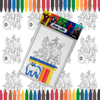 Kit Colorir + Giz + Massinha Modelar Personalizado Festa Infantil Varios Temas em Oferta na Shopee