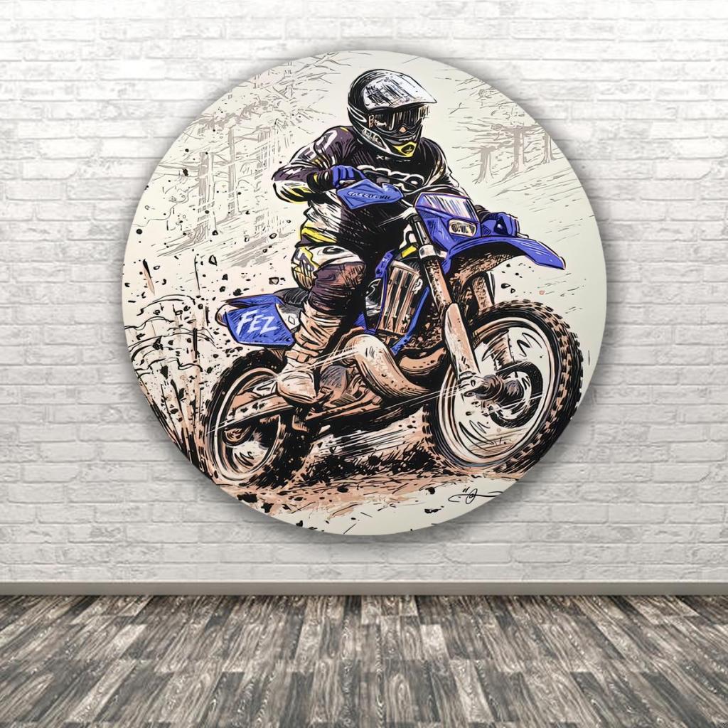 Painel Redondo Tematico MotoCross Rali Esporte Decoração Aniversario Menino Menina Evento Cenario Tecido Sublimado em Oferta na Shopee