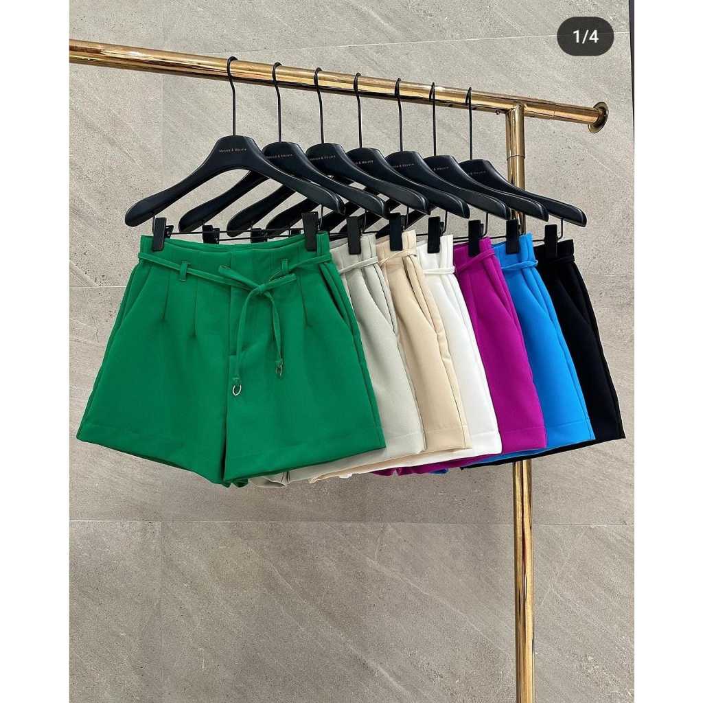 Short Zara Alfaiataria Com Cinto Com Argola