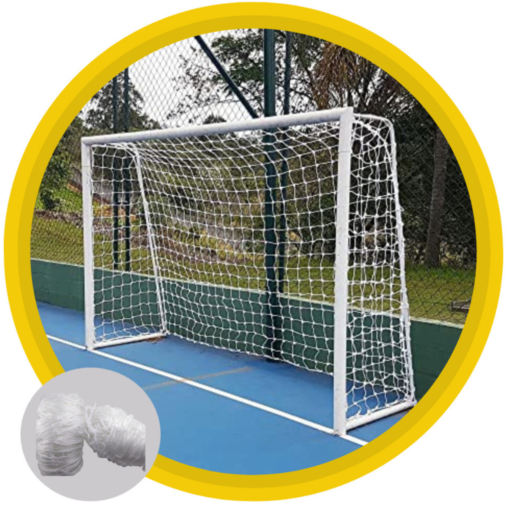 Par Rede Gol Futsal Futebol Salão Fio 3mm Proteção U.v