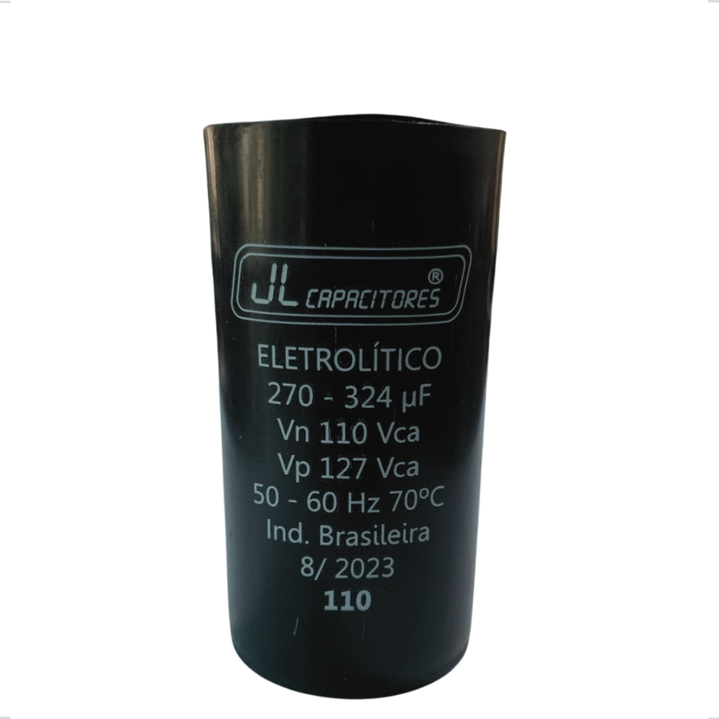 Capacitor Eletrolítico Partida Motores 270-324uf 110v 50-60hz 270/324uf 127v 110VAC  JL Capacitores