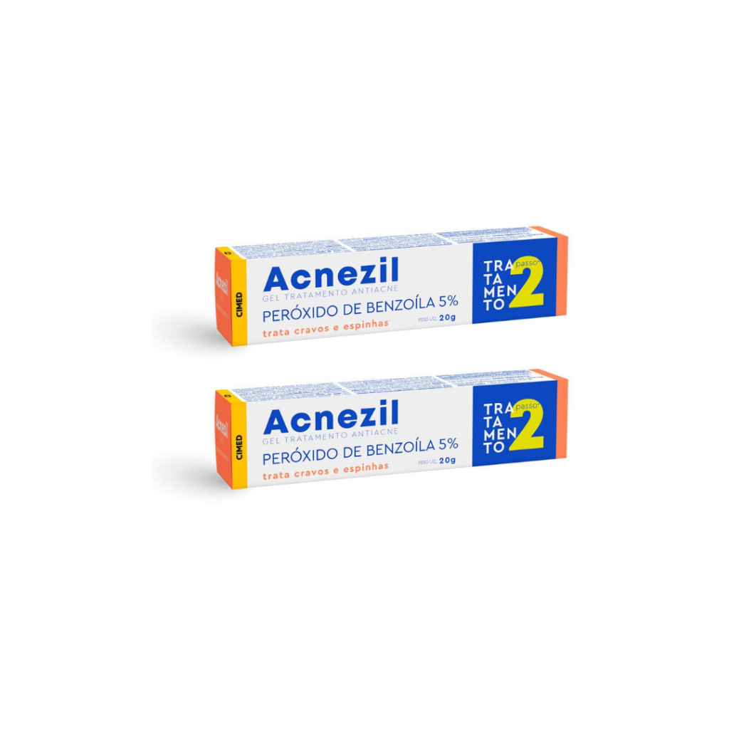 Kit 2x - Acnezil Gel 20g -Tratamento Para Cravos Espinhas