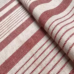 Tecido Linho Estampado Listrado 1m X 1,50m