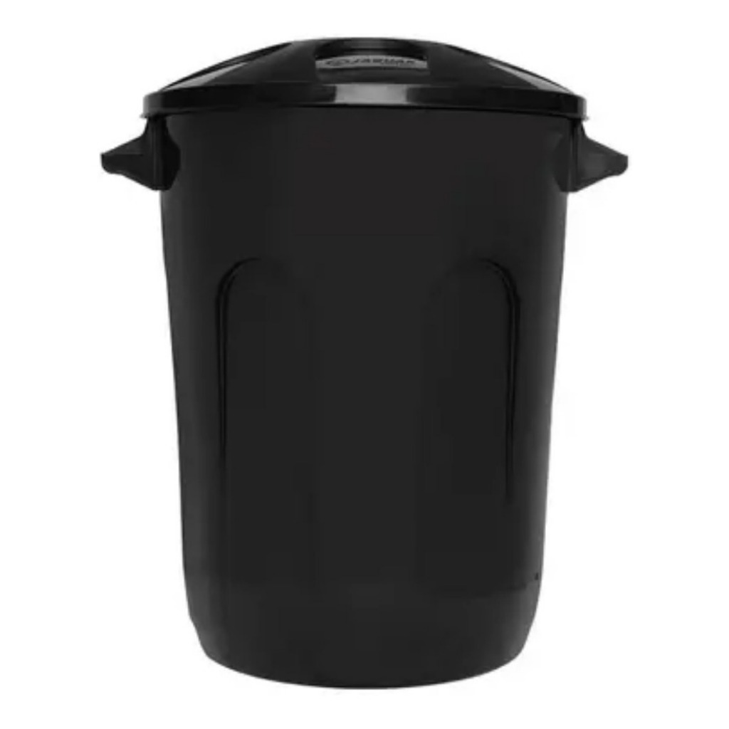 Cesto Roupa Suja Fechado  Lixo Grande plástico 60l Preto Eco Casa/comercio area externa com tampa