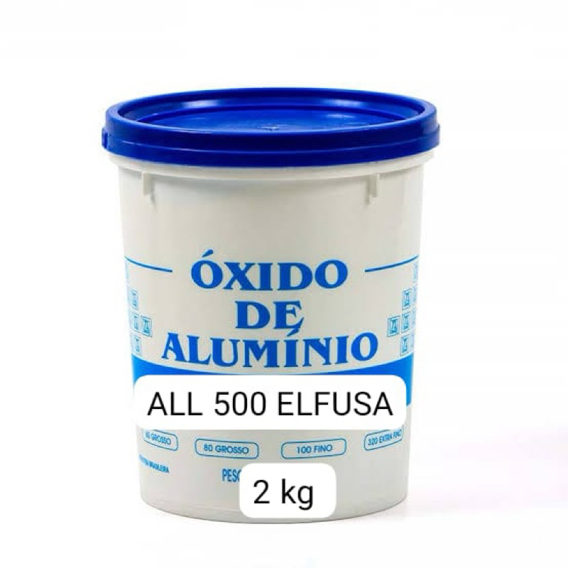 Óxido de alumínio ALL 500 2kg branco elfusa abrasivo. lote exclusivo
