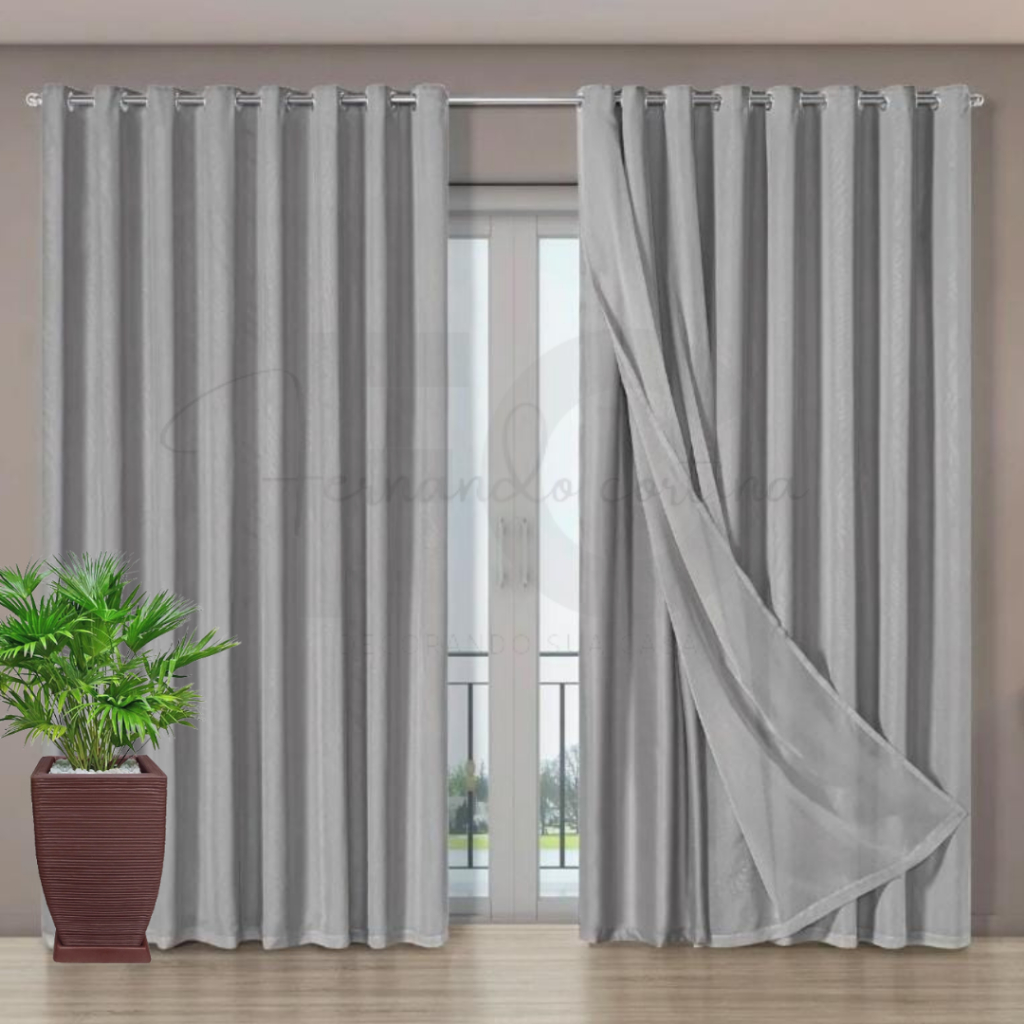 Cortina para Sala Voil Cinza: Onde Comprar | BuscaProdutos