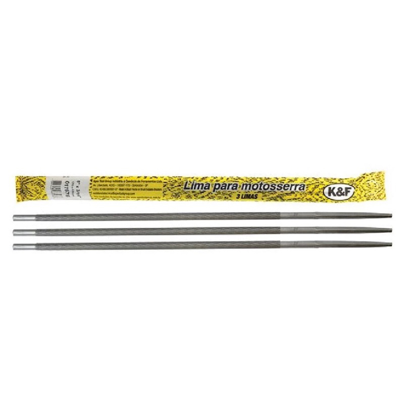 Kit 03 Limas P/ Motoserra 8 x 3/16” K&F Original