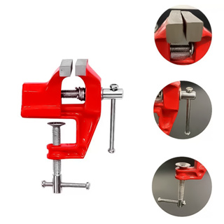 Mini Torno Morsa De Bancada Aço Base Fixa  3Pol. 75mm Profissional Fixar Madeira Ferro Metalon em Oferta na Shopee