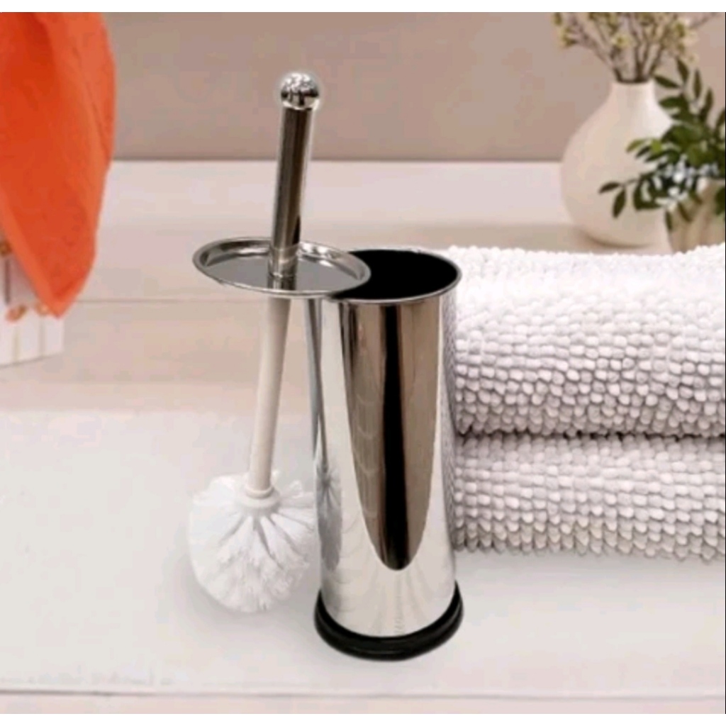 ESCOVA SANITARIA BASE EM ACO INOX RESISTENTE SOFISTICADO