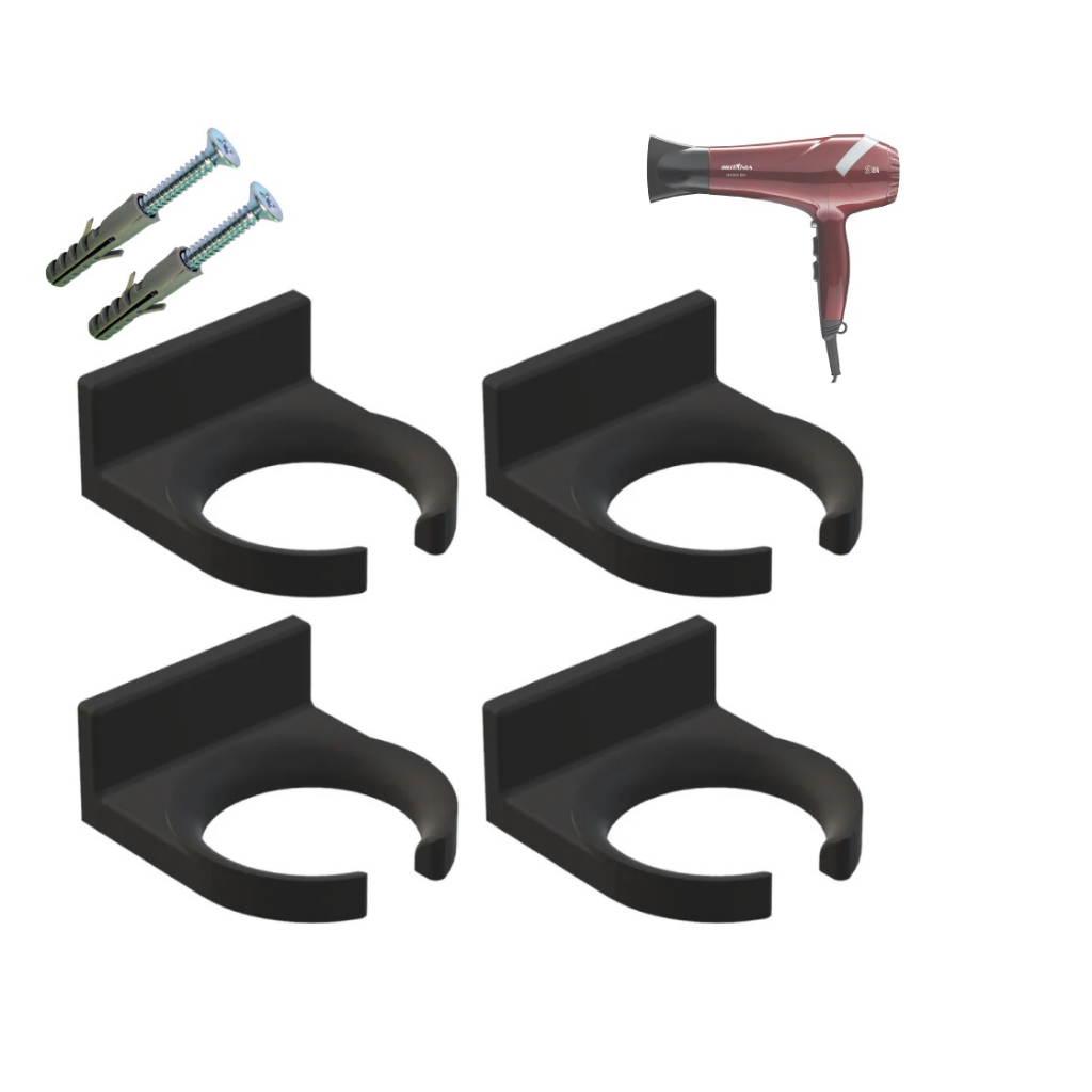 Kit 8 Suportes para Secador de Cabelo