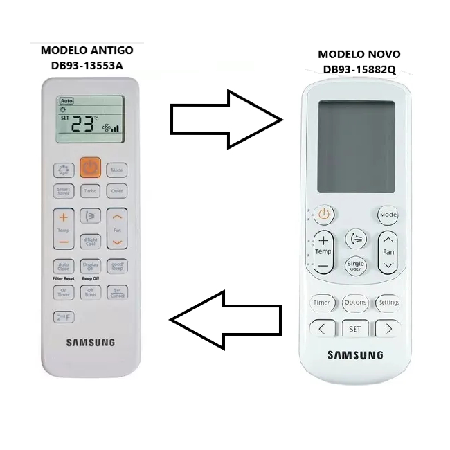 Controle Remoto Ar Condicionado Split Original Samsung DB93-15882Q DB93-13553A