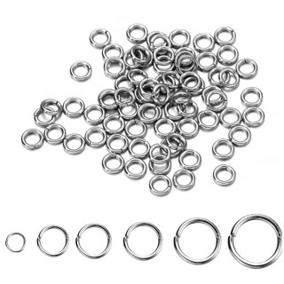 Argolinha em aço inoxidável - 3,5, 4,5, 5 e 6mm - 50 ou 100 unidades em Oferta na Shopee