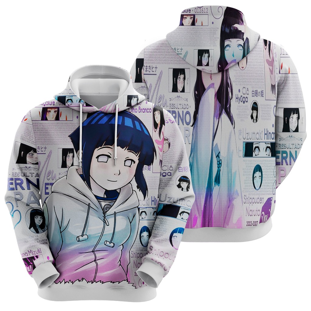 Blusa de Moletom Sublimado Adulto Anime Hinata Top Manga