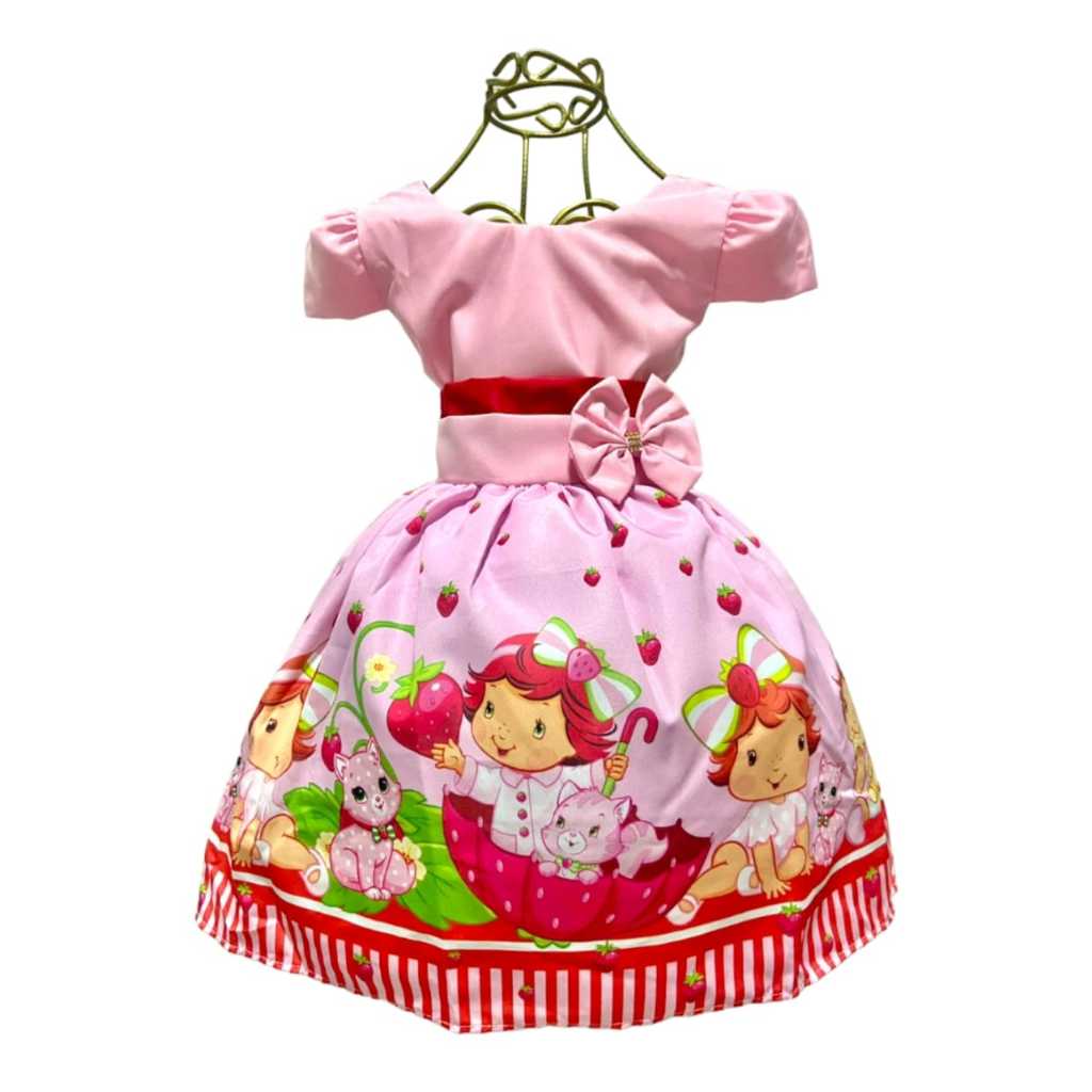 Vestido Infantil Temático Aniversários e Festas. em Oferta na Shopee