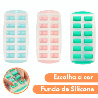 Kit 1, 2, 3 e 4 Forma de Gelo Redondo Fundo de Silicone Forminha de Gelo Whisky Suco Agua Drink Bebida