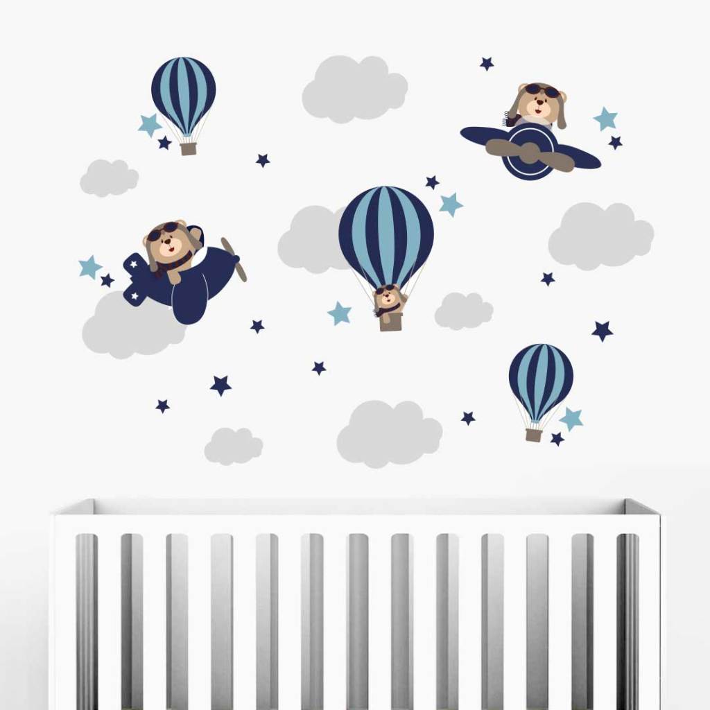 Adesivos De Parede Urso Aviador em Oferta na Shopee