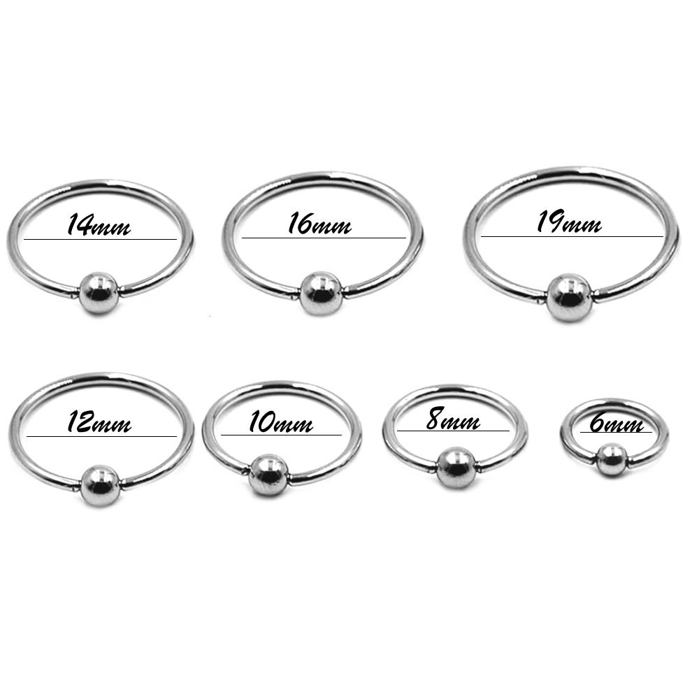 Piercing Captive Aço Cirúrgico Antialérgico 6mm, 8mm, 10mm, 12mm, 14mm, 16mm ou 19mm - 1 peça