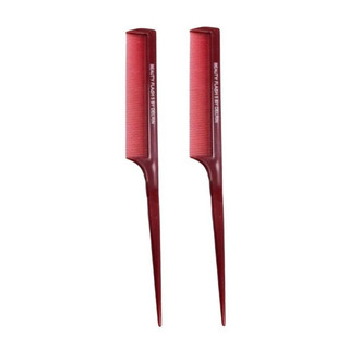 kit com 2 pentes Pente Profissional para Química Mechas e Eriçado 5by em Delrin vermelho
