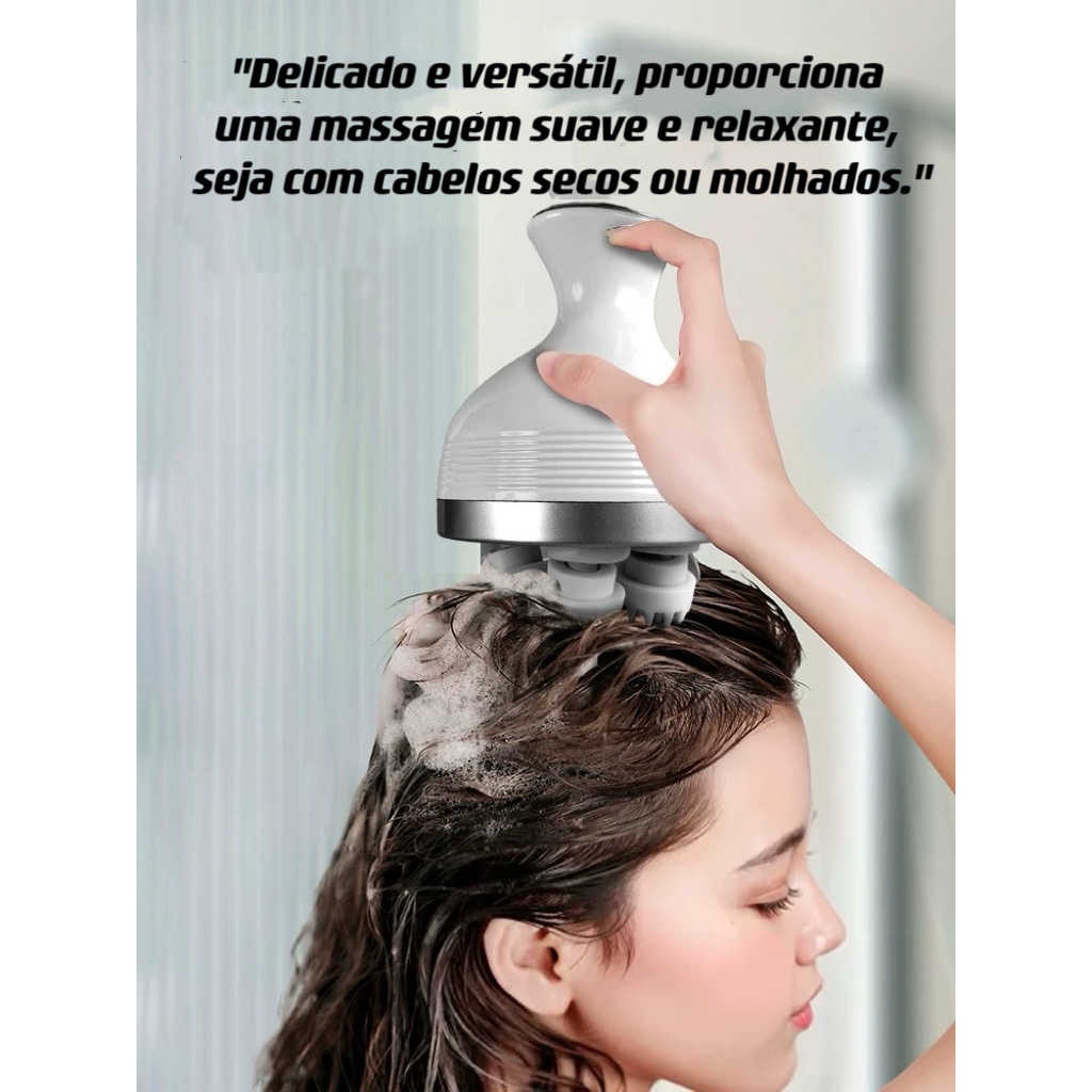 Massageador Elétrico De Cabeça De Couro Cabeludo Garregavel Humana Relaxante Pronto a Entr...